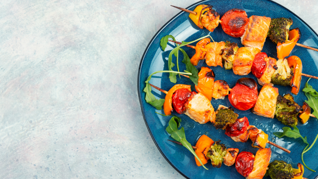 Brochettes de Saumon glacées au sirop d'érable
