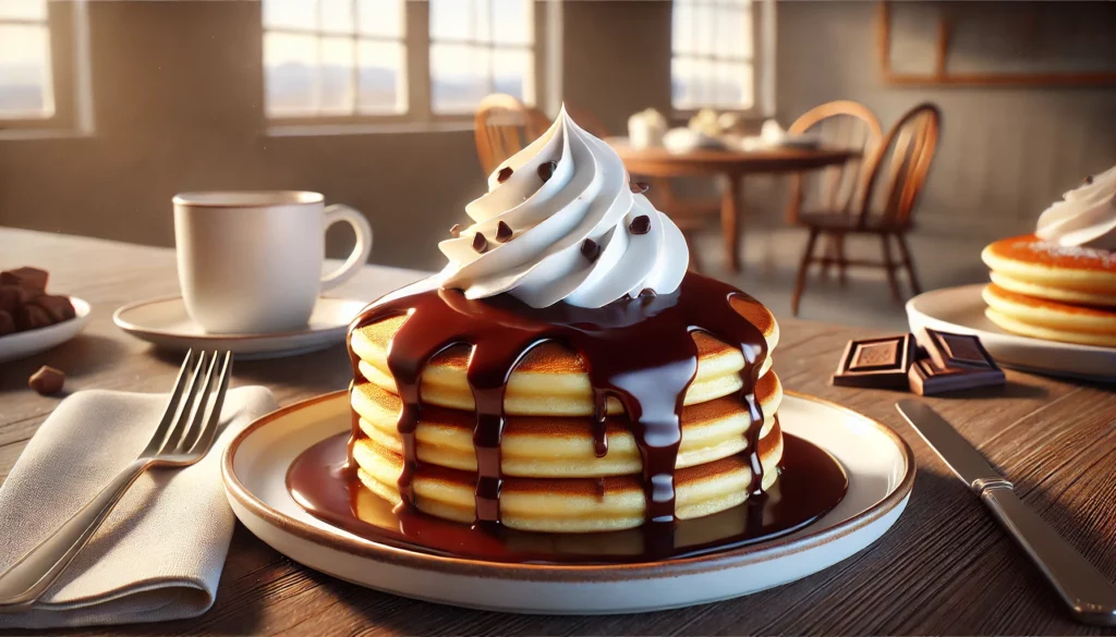 recette pancake américain avec chocolat fondu
