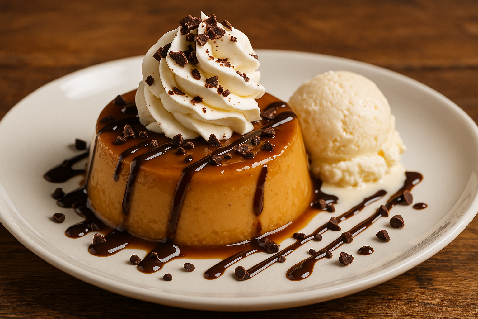 Flan beurre salé et cacahuète
